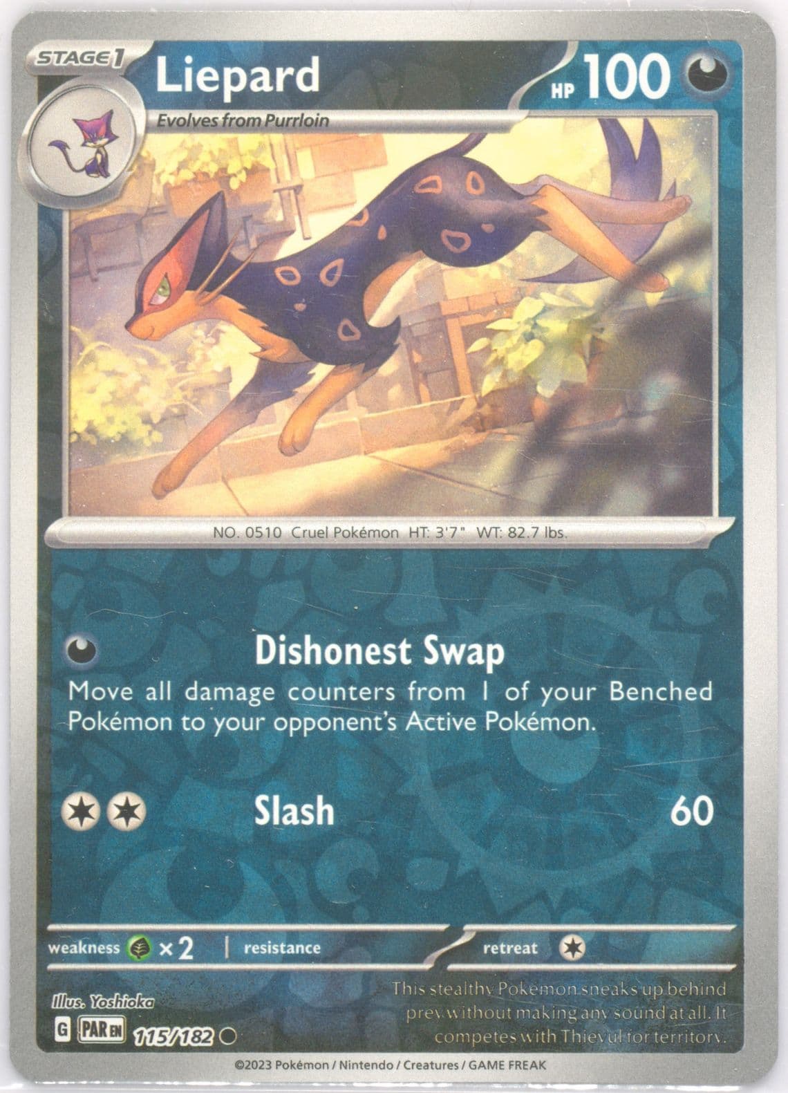 Liepard Reverse Holo (115) 2023 Pokemon Par EN-Paradox Rift