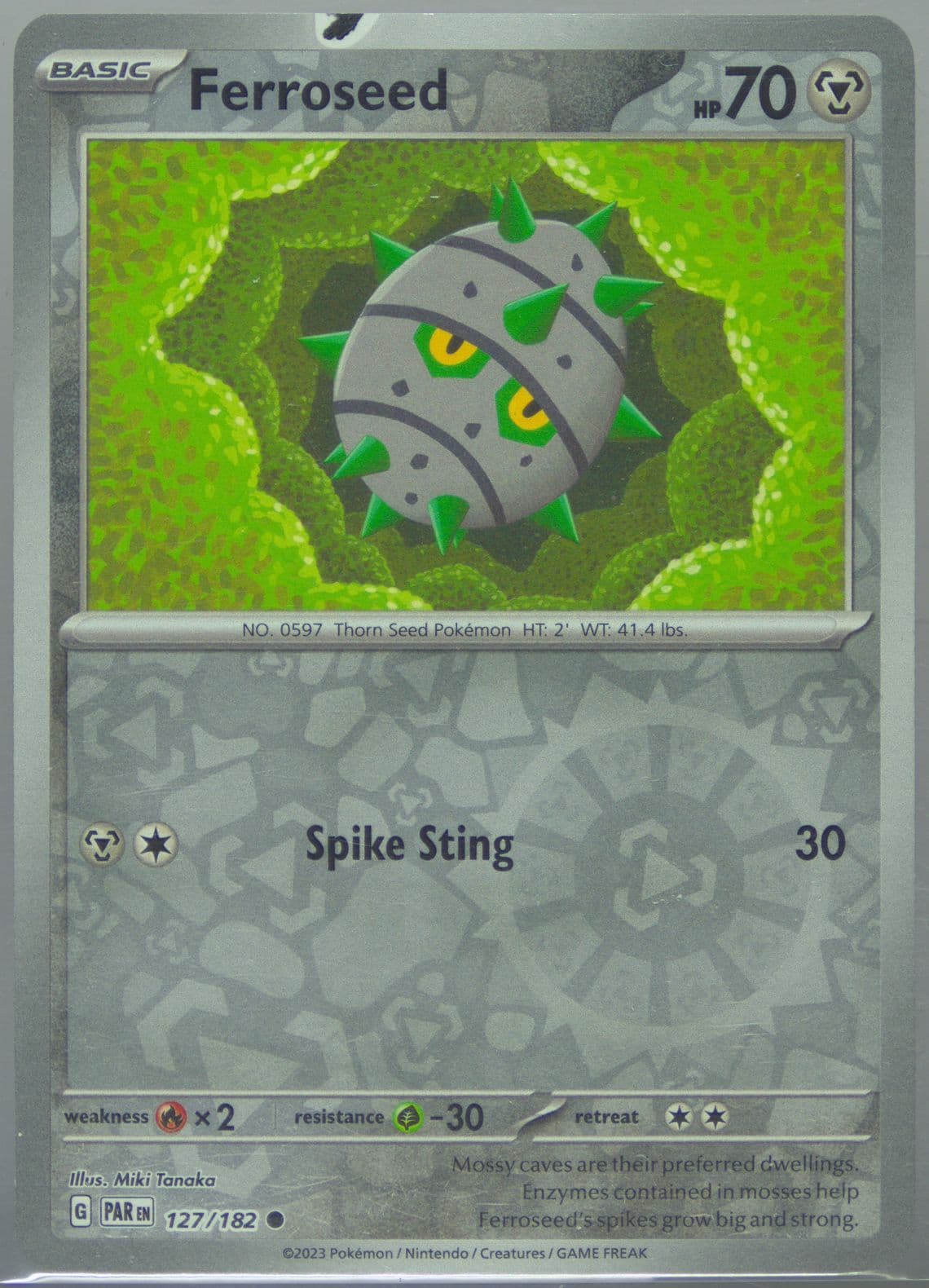 Ferroseed Reverse Holo (127) 2023 Pokemon Par EN-Paradox Rift