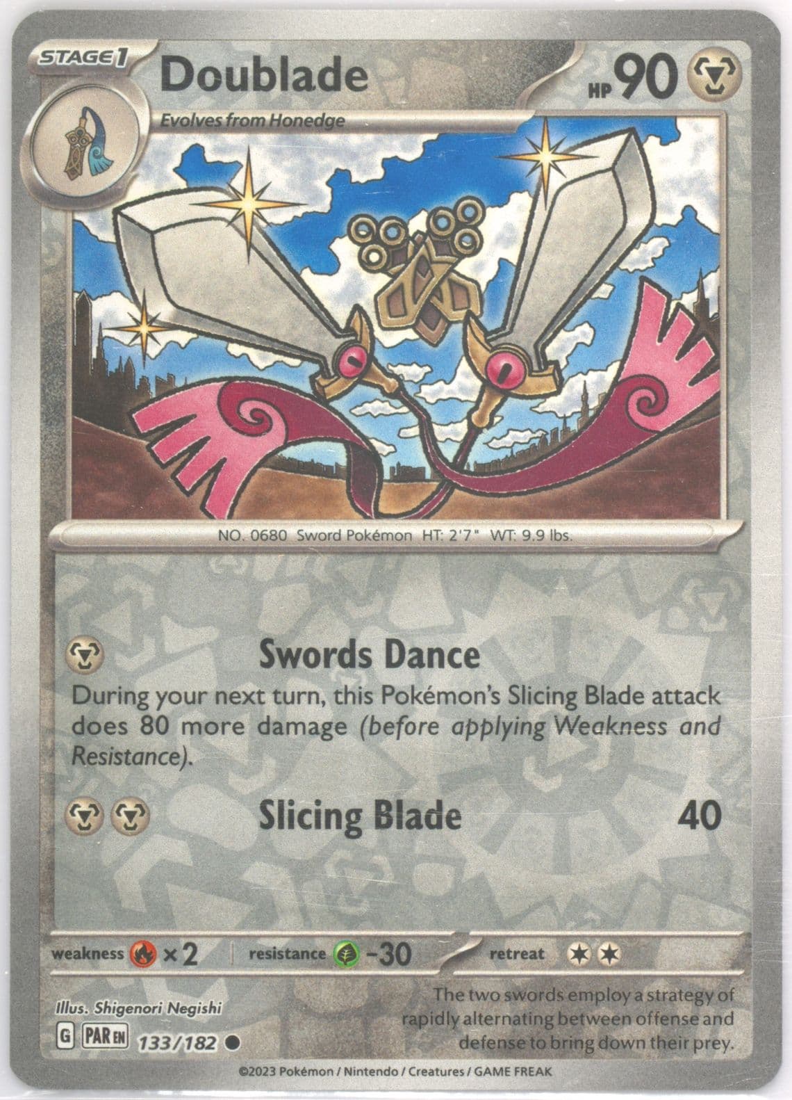Doublade Reverse Holo (133) 2023 Pokemon Par EN-Paradox Rift