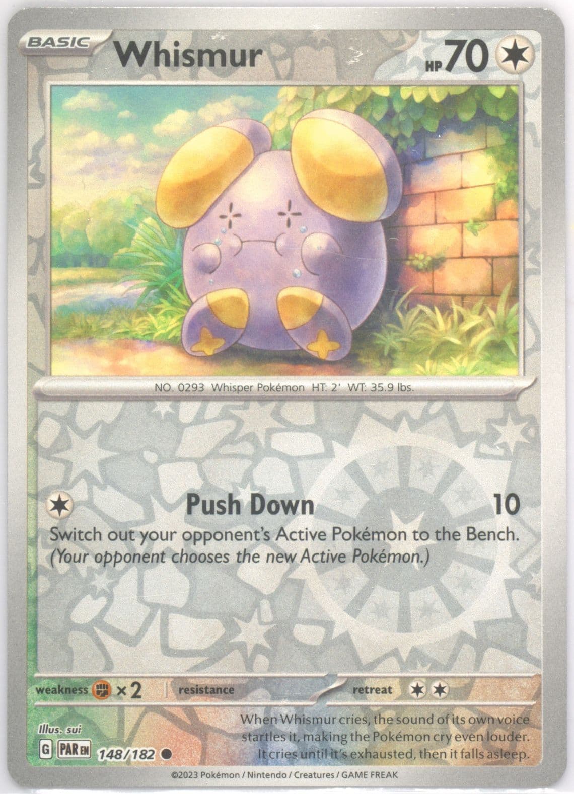 Whismur Reverse Holo (148) 2023 Pokemon Par EN-Paradox Rift