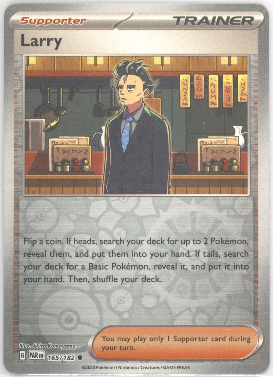 Larry Reverse Holo (165) 2023 Pokemon Par EN-Paradox Rift