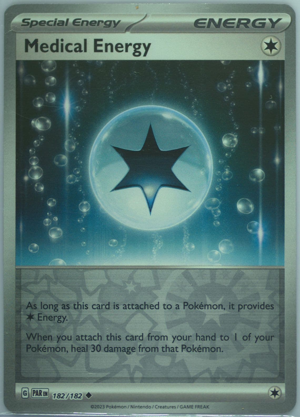 Medical Energy Reverse Holo (182) 2023 Pokemon Par EN-Paradox Rift