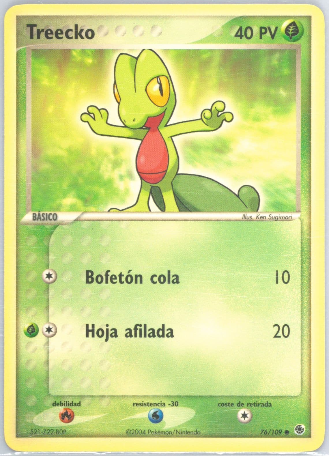 Treecko (76) 2004 Pokemon Spanish EX Ruby & Sapphire