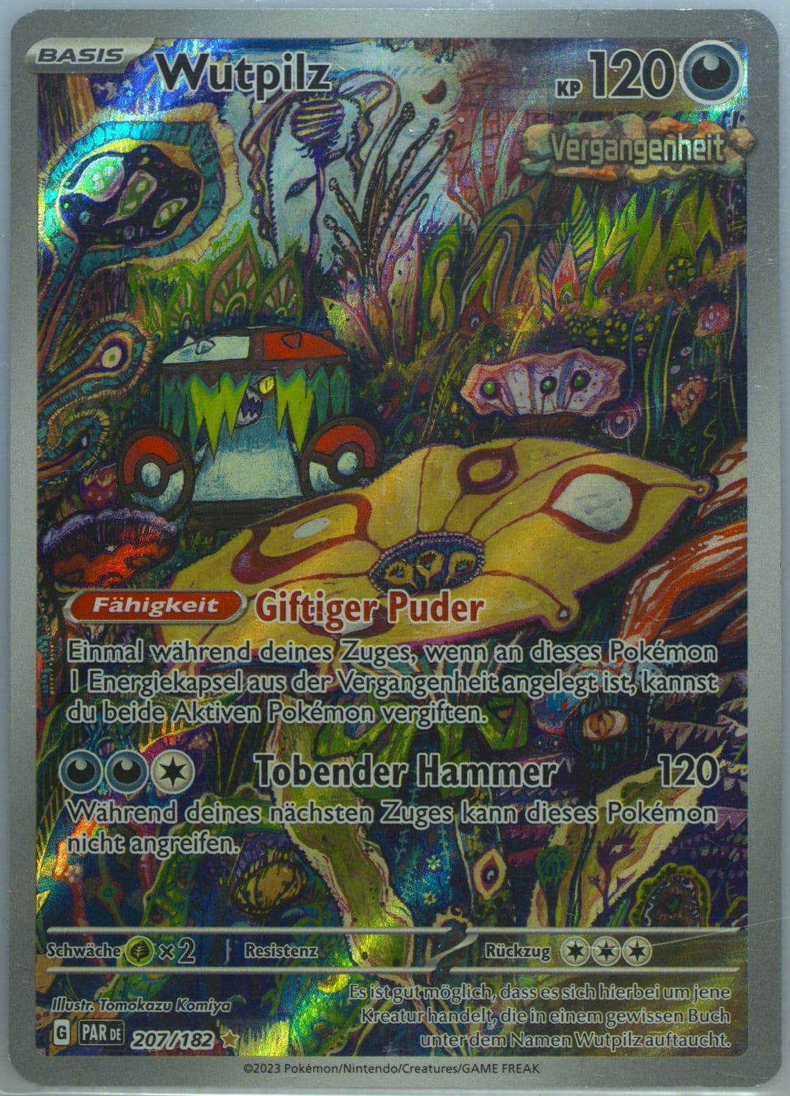 Brute Bonnet Illustration Rare (207) 2023 Pokemon German Par de-Paradox Rift