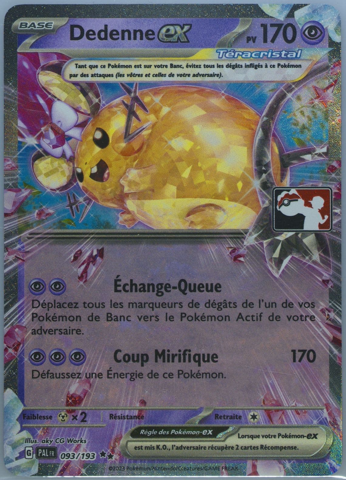 Dedenne EX (093) 2024 Pokemon French Play! Pokemon Prize Pack: Series 4