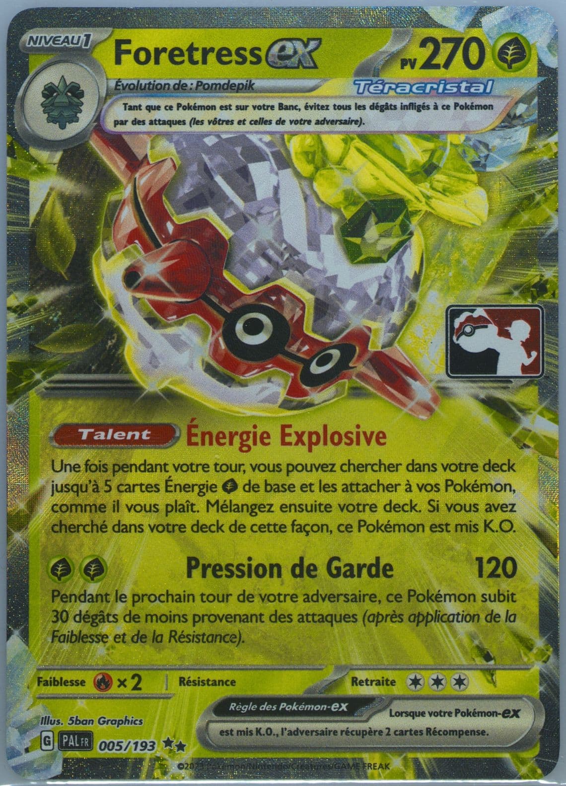 Forretress EX (005) 2024 Pokemon French Play! Pokemon Prize Pack: Series 4