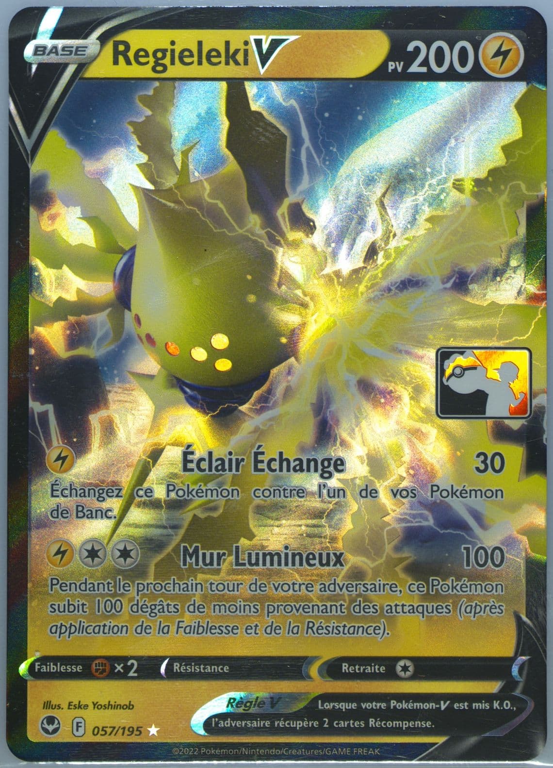 Regieleki V French (057) 2023-2024 Pokemon Play! Pokemon Prize Pack