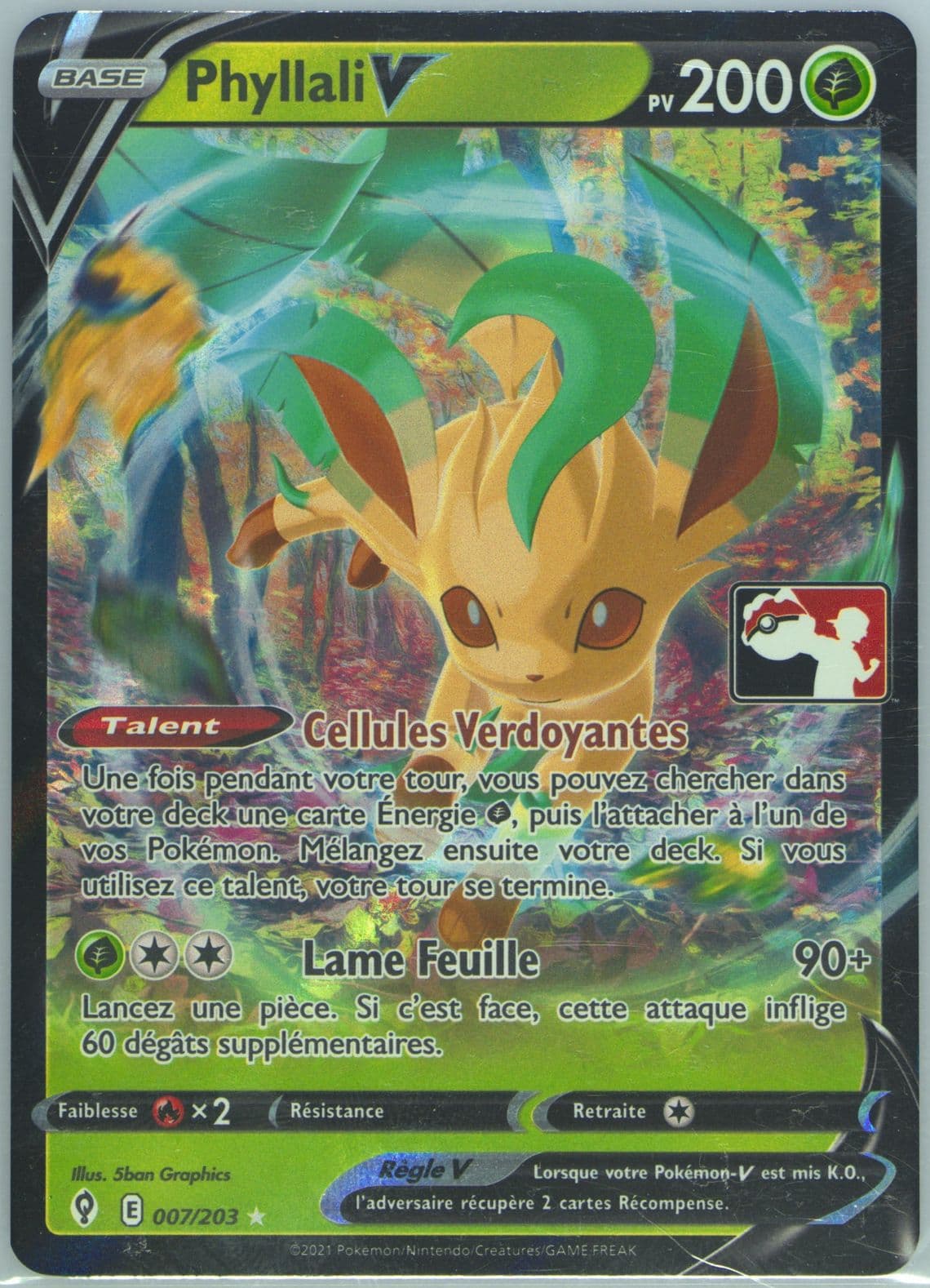 Phyllali V French (007) 2022-2023 Pokemon Play! Pokemon Prize Pack