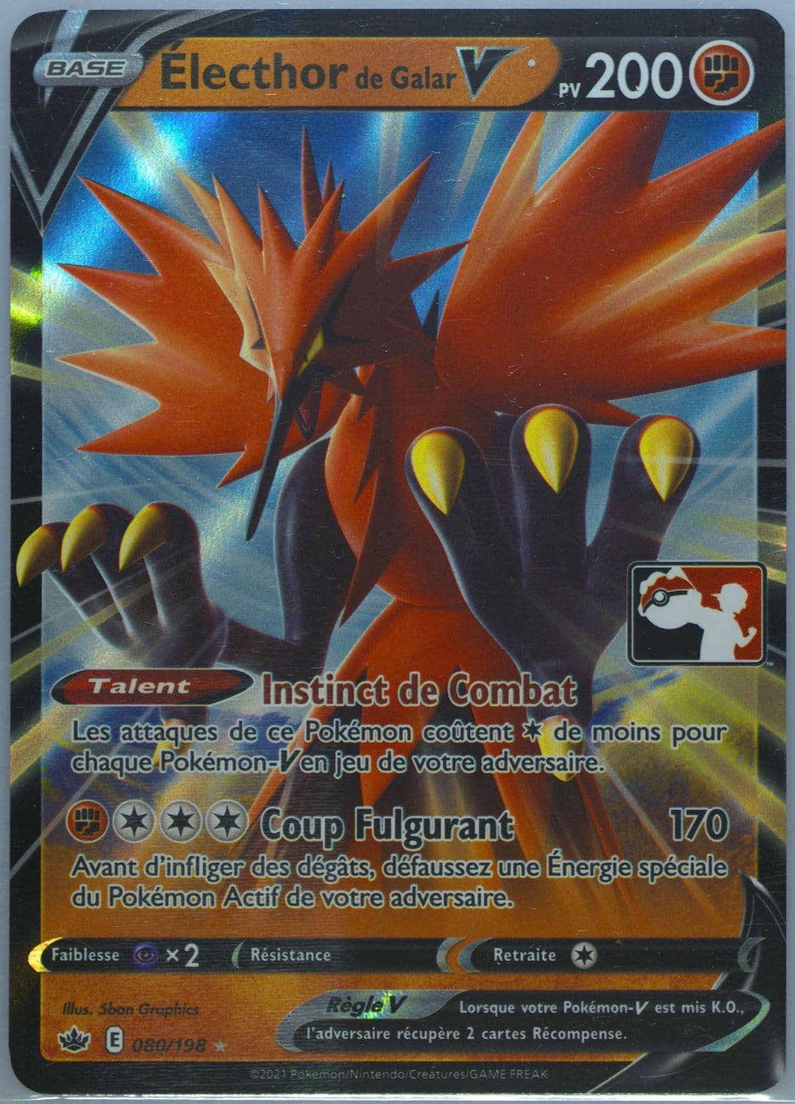 Electhor de Galar V French (080) 2022-2023 Pokemon Play! Pokemon Prize Pack