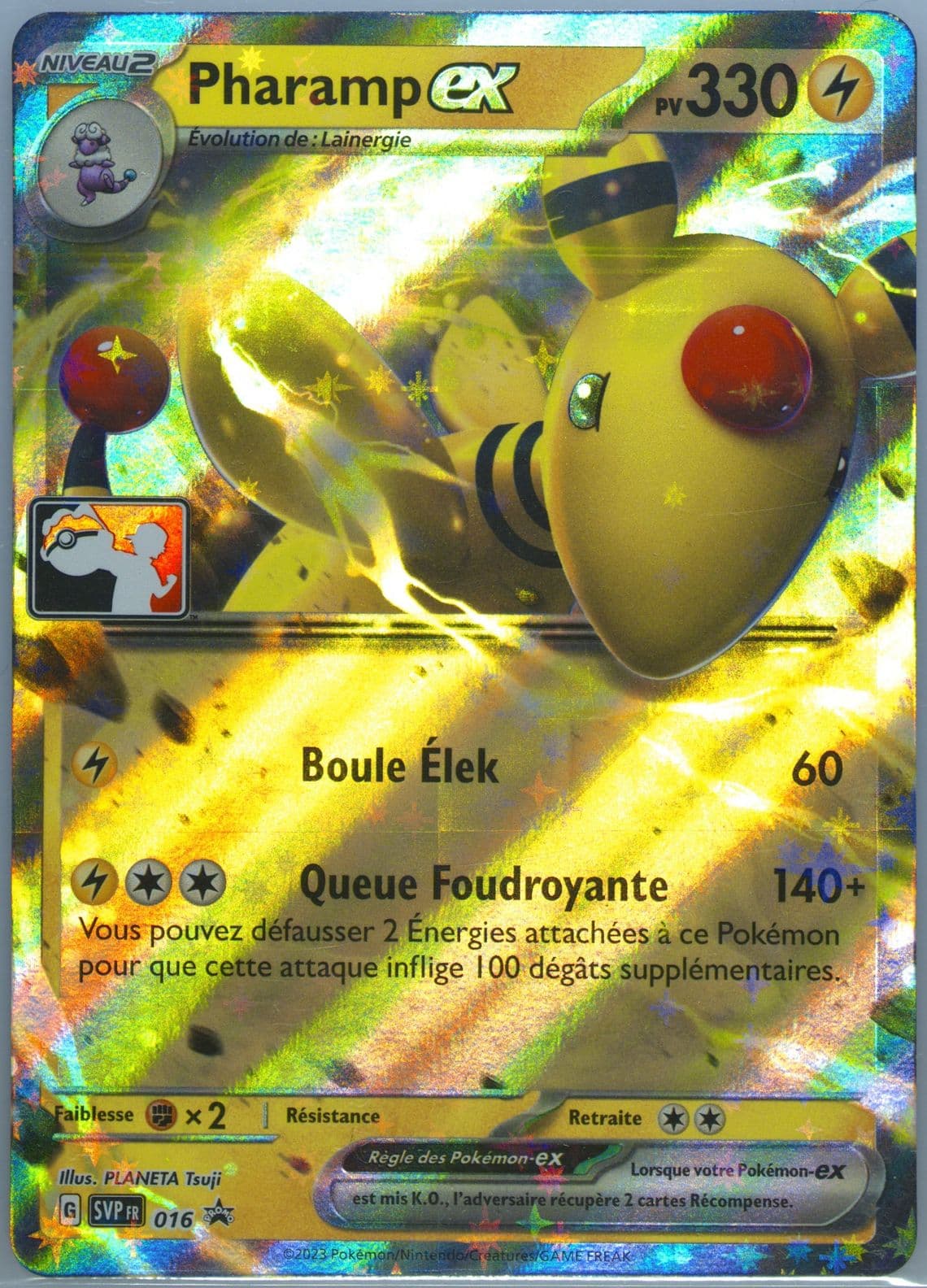 Ampharos EX French (016) 2023 Pokemon Play! Pokemon Prize Pack: Series 3