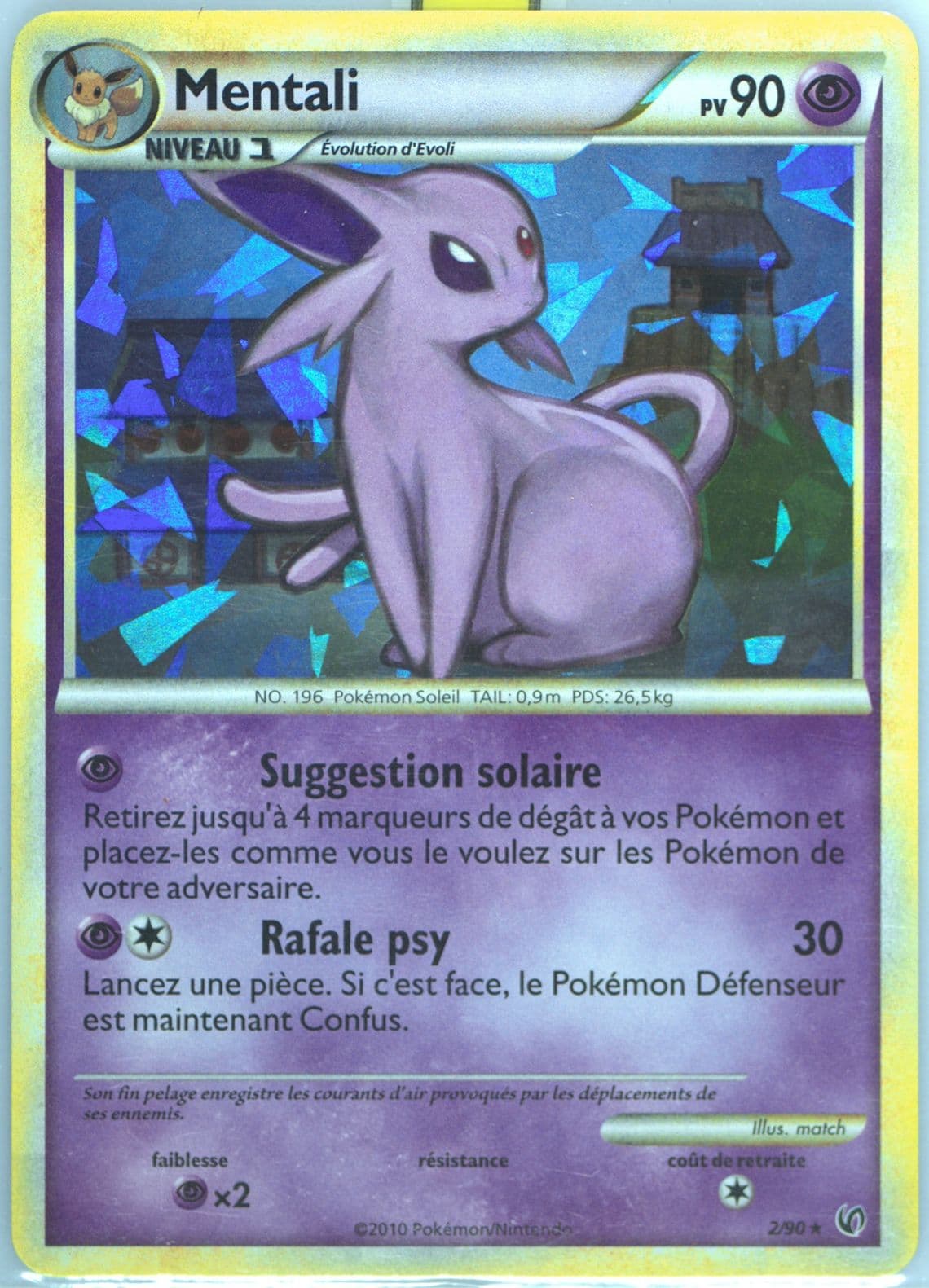 Mentali-Holo French-Daybreak Theme Deck (2) 2010 Pokemon Heartgold & Soulsilver Undaunted