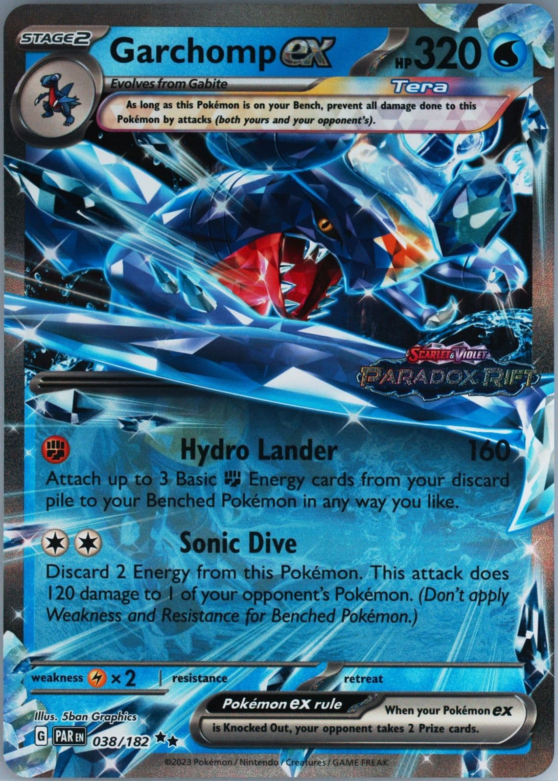 Garchomp EX Europe Exclusive-Jumbo (038) 2023 Pokemon Par EN-Paradox Rift