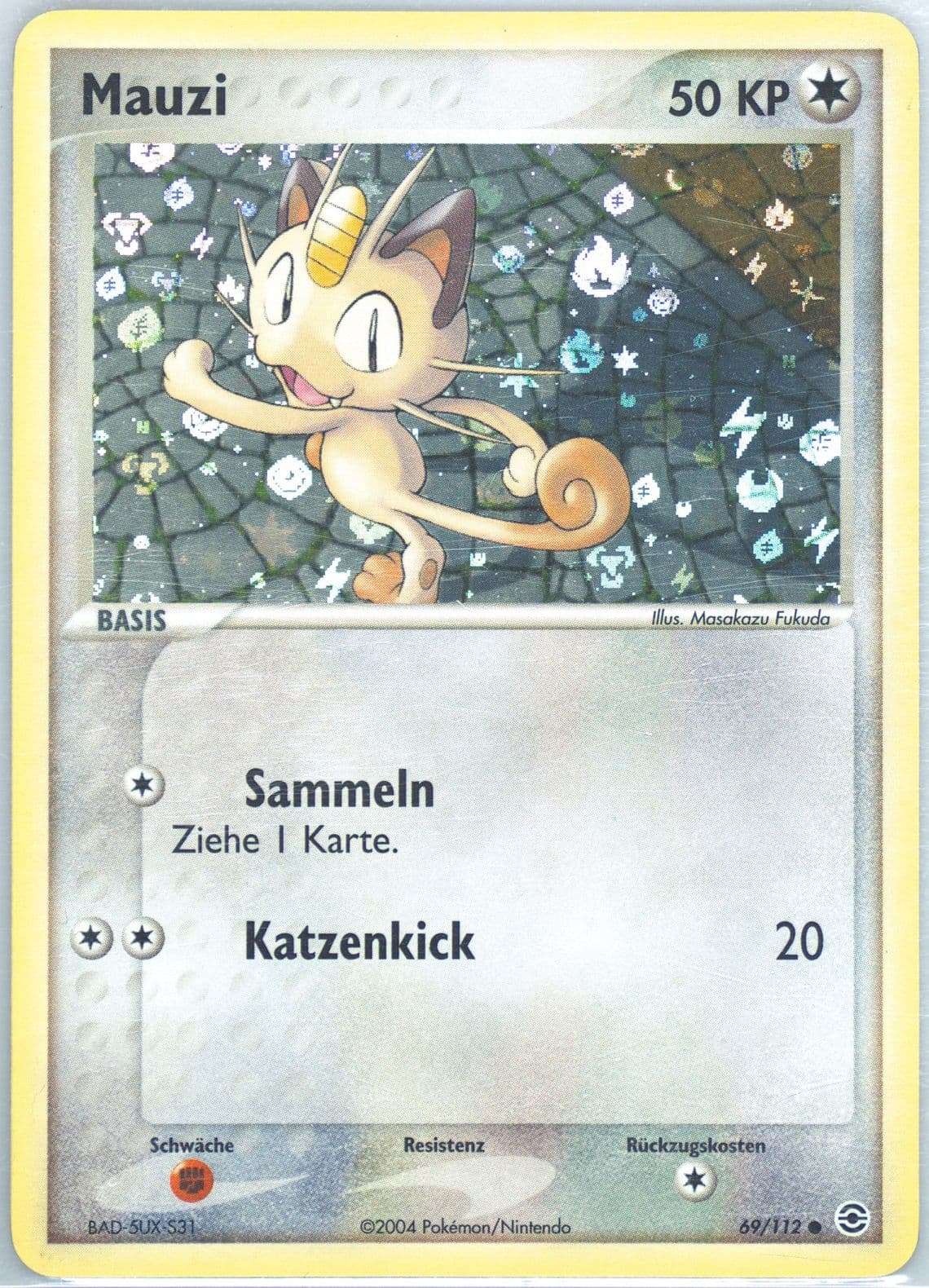 Mauzi-Reverse Foil German (69) 2004 Pokemon EX Fire Red & Leaf Green