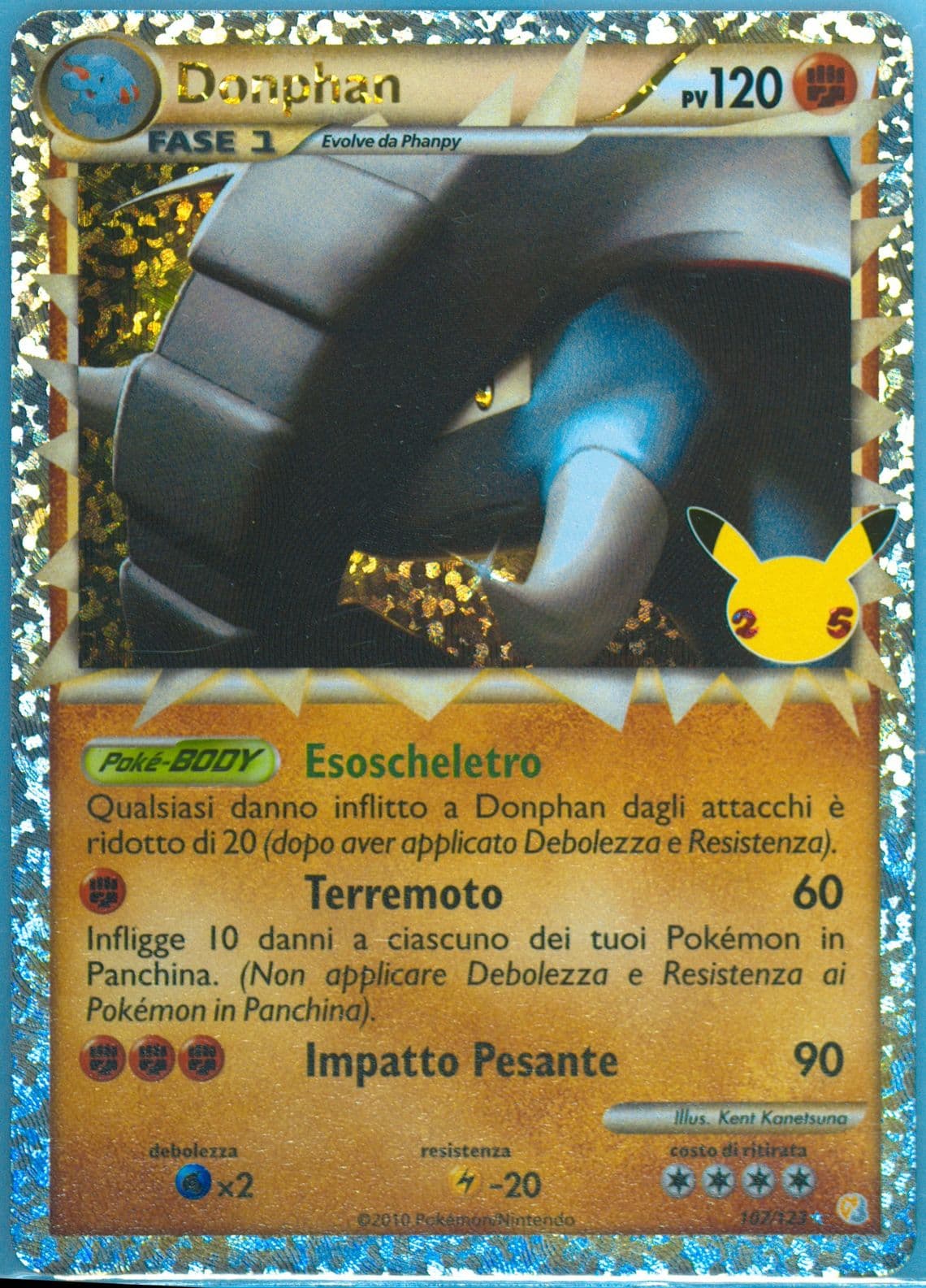 Donphan-Holo Italian (107) 2021 Pokemon Celebrations Classic Collection