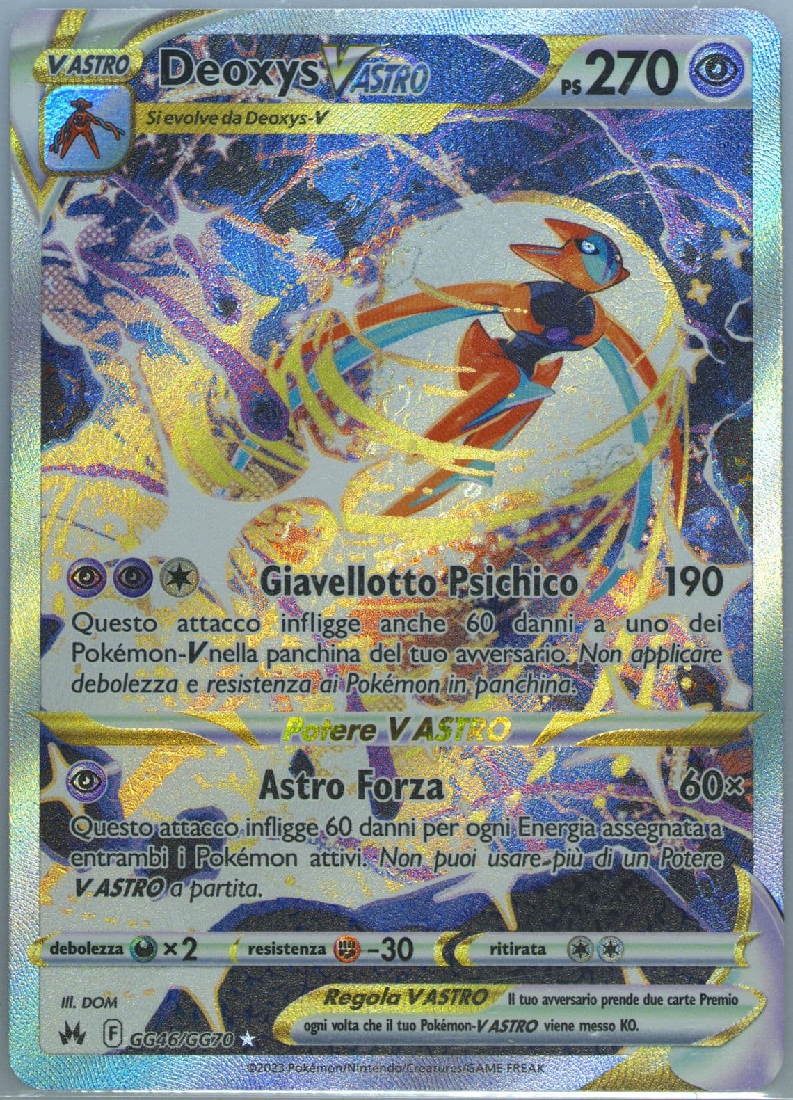 Full Art/Deoxys Vastro Italian (GG46) 2023 Pokemon Sword and Shield Crown Zenith
