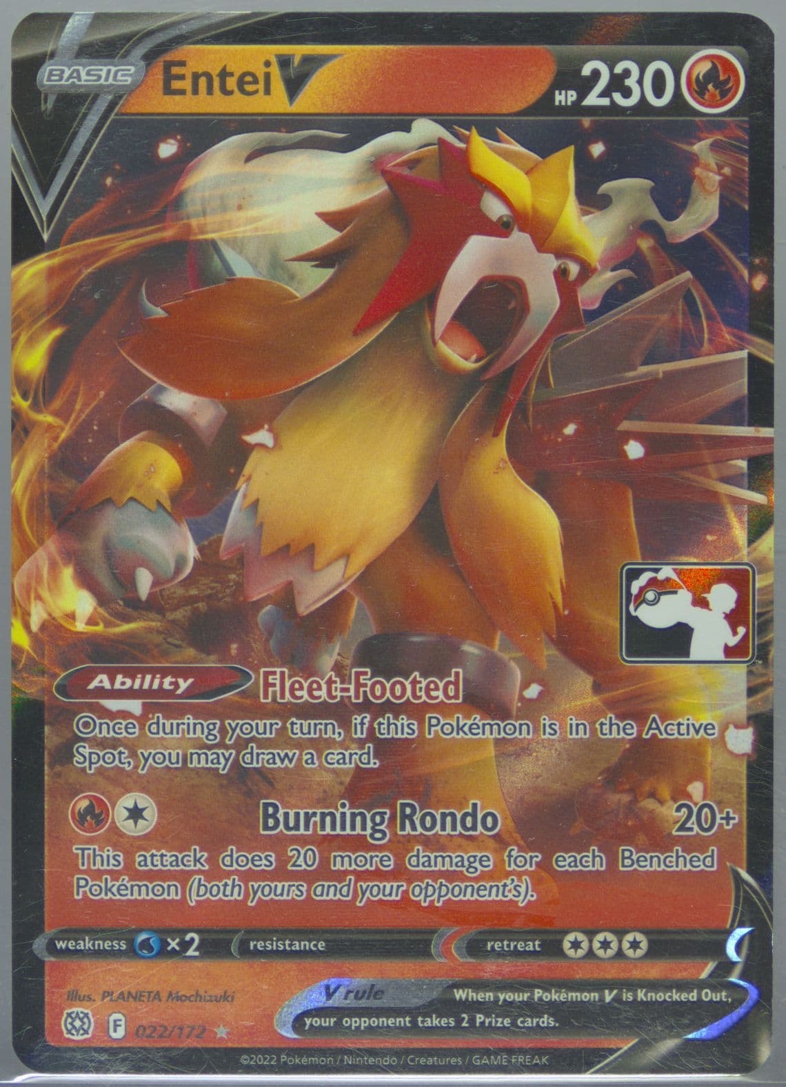 Entei V (022) 2023-2024 Pokemon Play! Pokemon Prize Pack