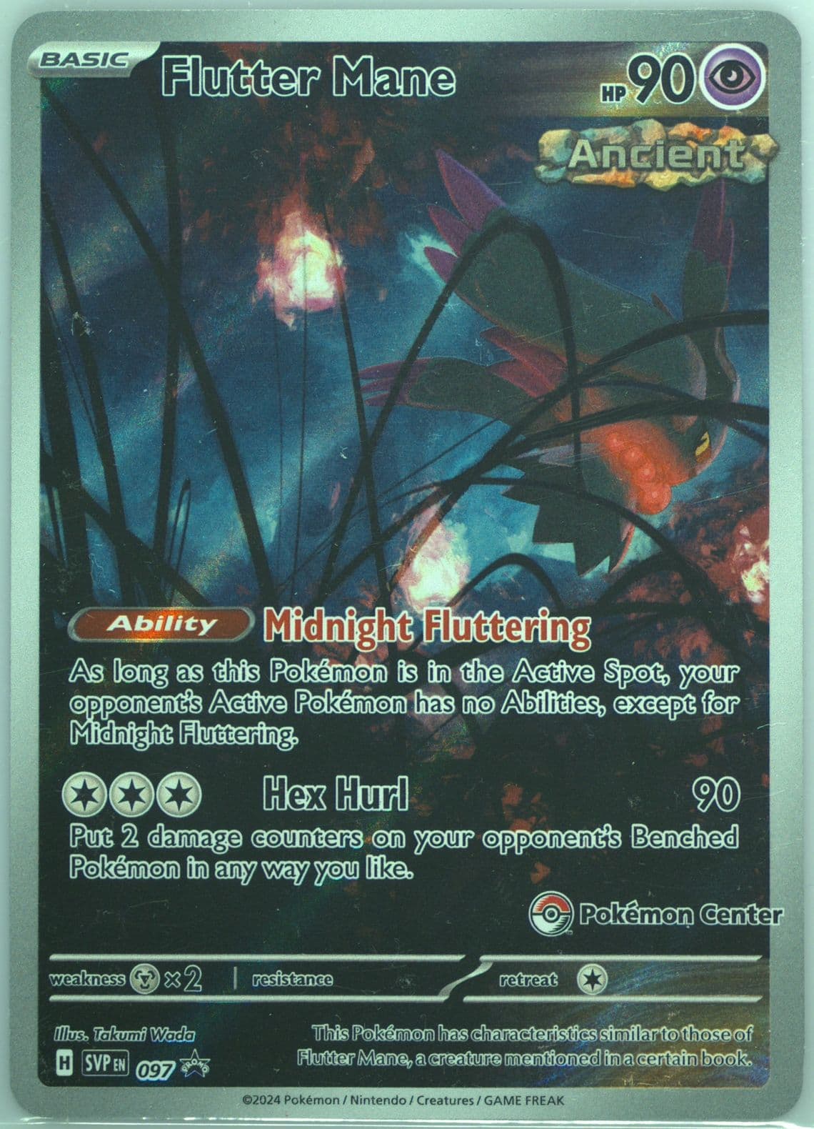 Flutter Mane Temporal Forces Pokemon Center Elite Trainer Box-Walking Wake (097) 2024 Pokemon Svp EN-SV Black Star Promo