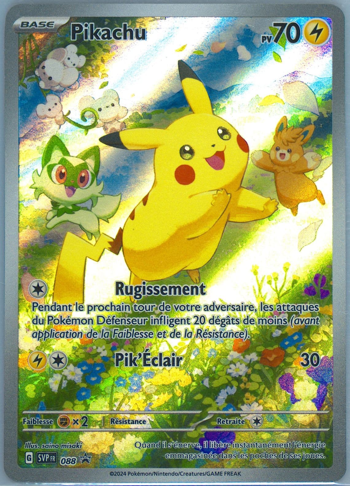 Pikachu Paldea Adventure Chest (088) 2024 Pokemon French Svp FR-SV Black Star Promo