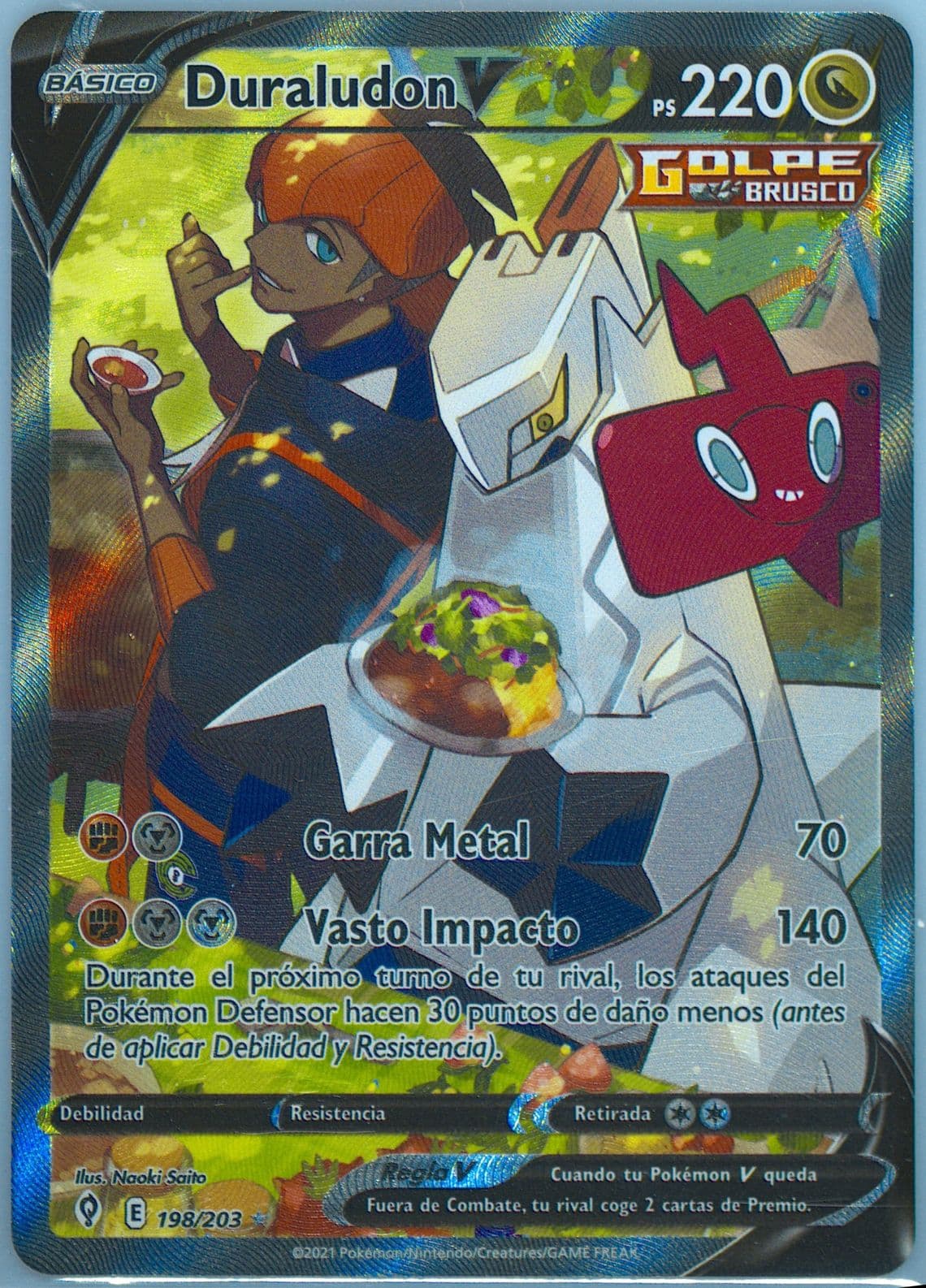 Full Art/Duraludon V Spanish (198) 2021 Pokemon Sword & Shield Evolving Skies