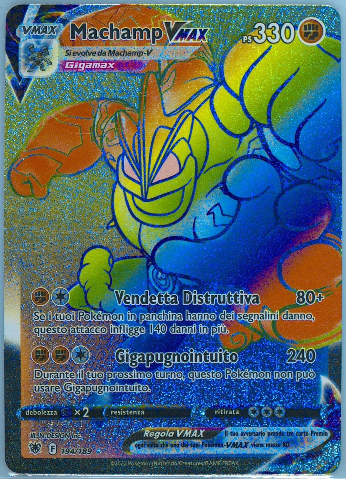 Full Art/Machamp Vmax Italian-Secret (194) 2022 Pokemon Sword & Shield Astral Radiance