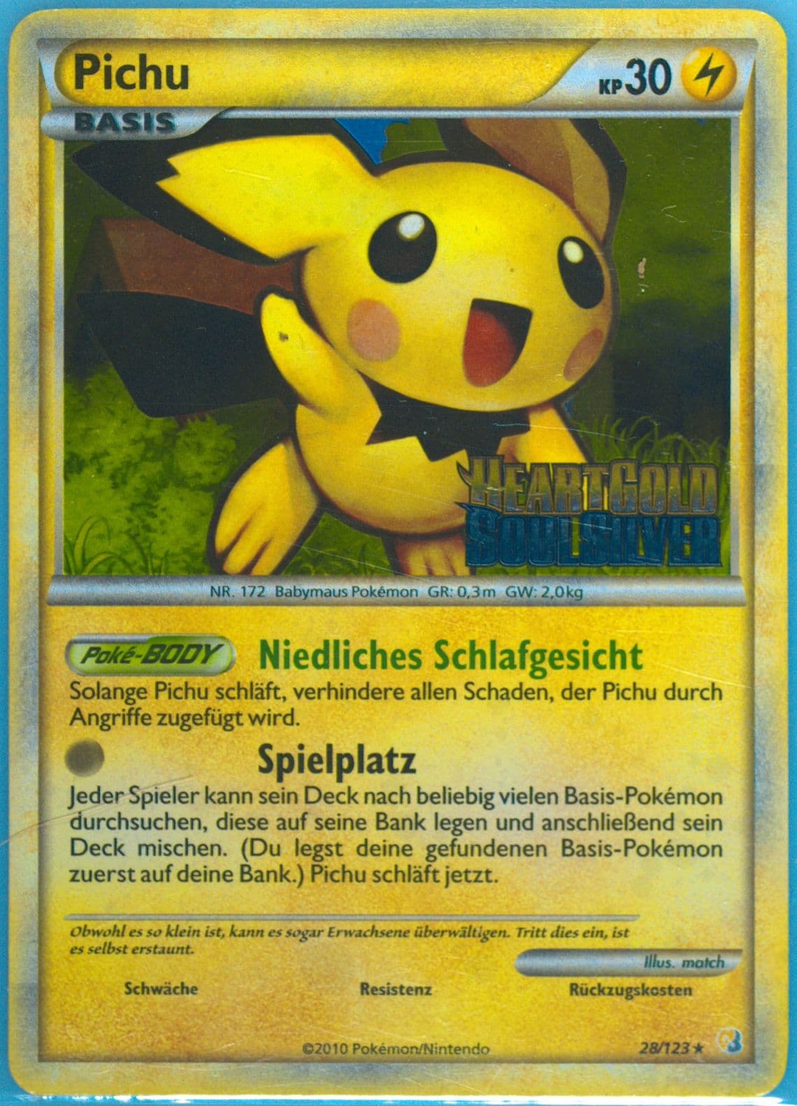 Pichu-Holo Prerelease-German (28) 2010 Pokemon Heartgold & Soulsilver