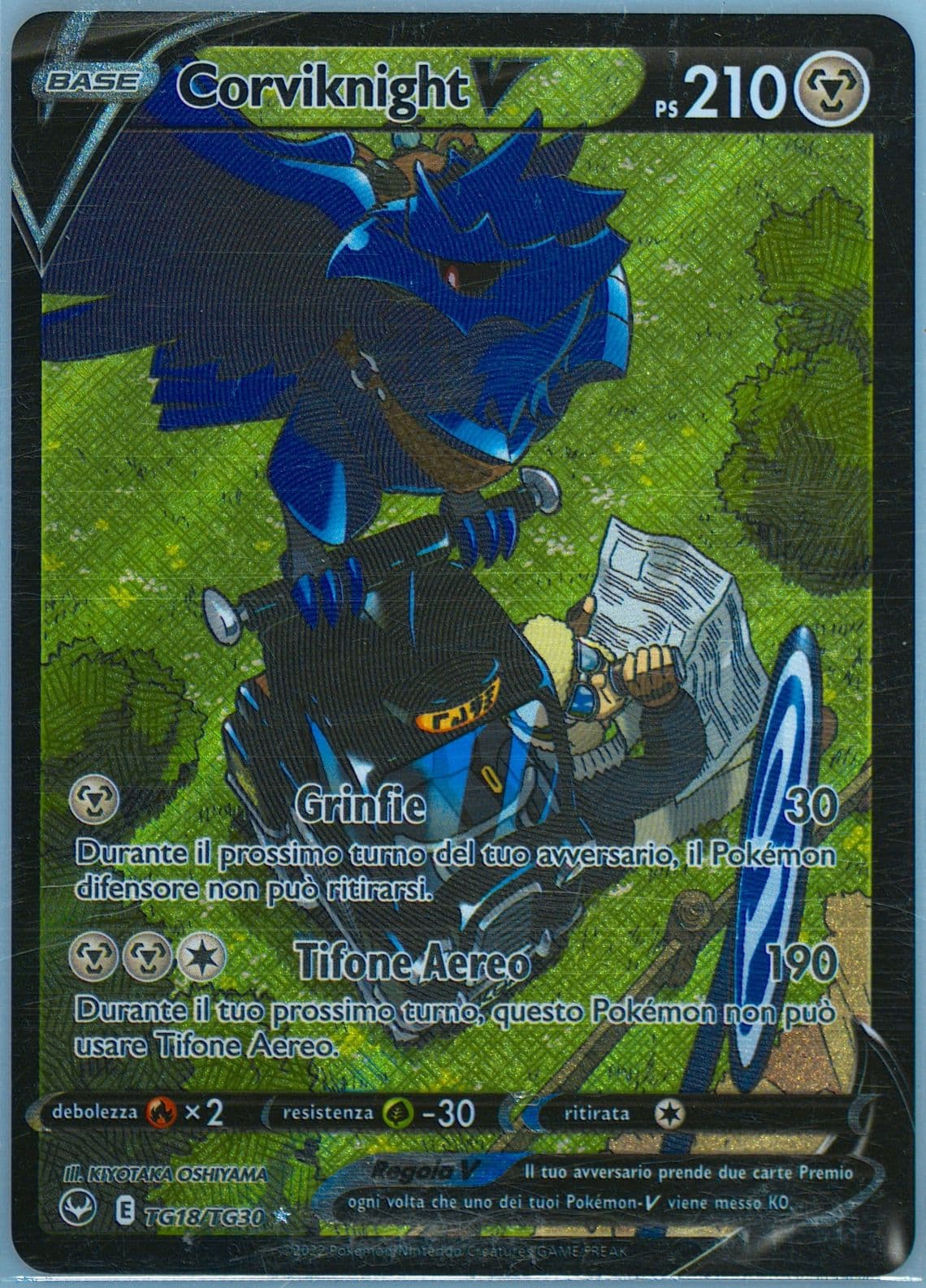 Full Art/Corviknight V Italian (TG18) 2022 Pokemon Sword & Shield Silver Tempest