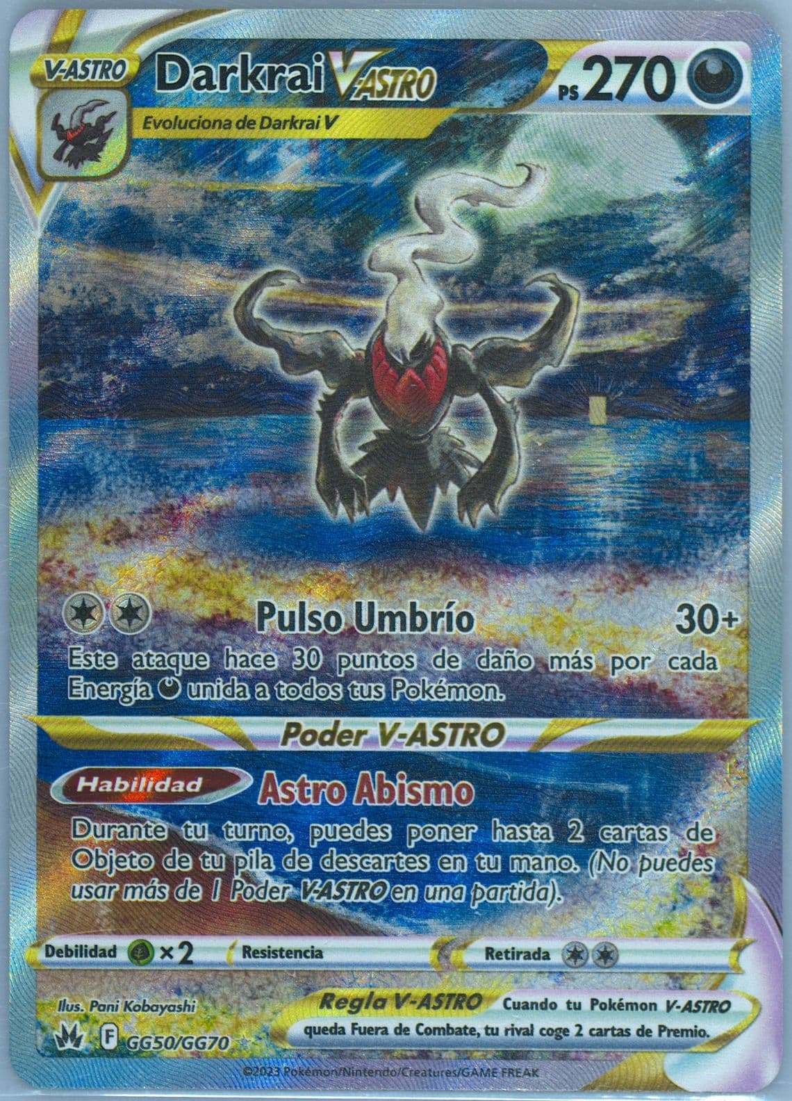 Full Art/Darkrai Vastro Spanish (GG50) 2023 Pokemon Sword and Shield Crown Zenith