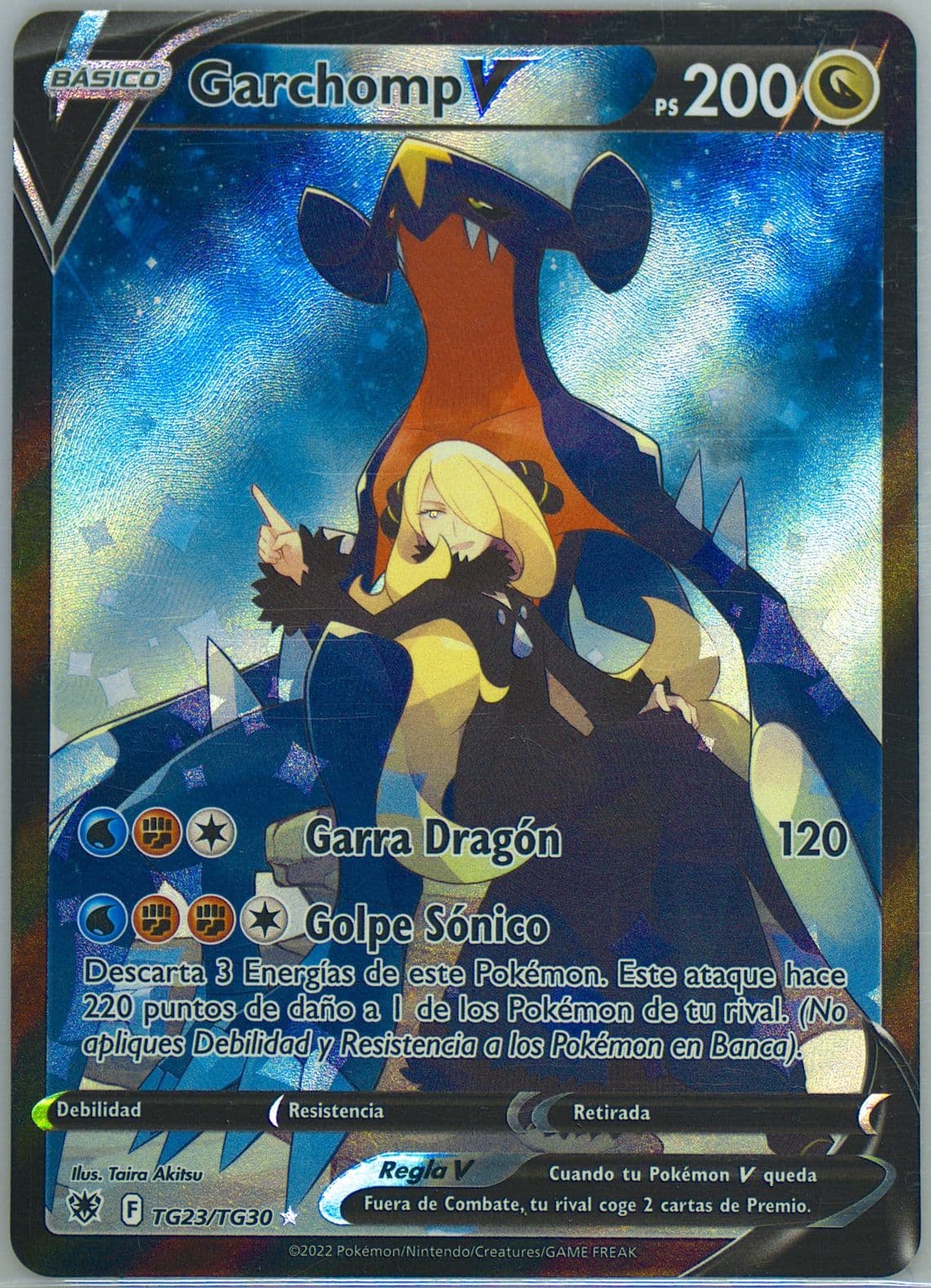Full Art/Garchomp V Spanish (TG23) 2022 Pokemon Sword & Shield Astral Radiance