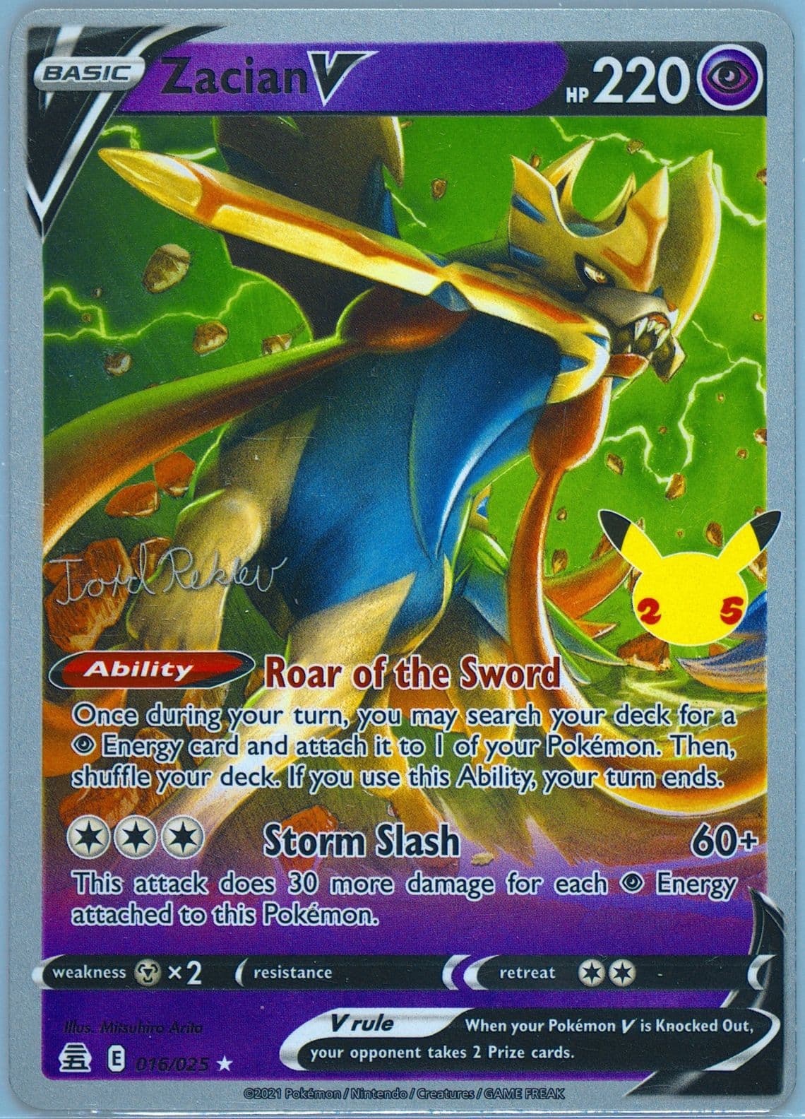 Zacian V (016) 2024 Pokemon 2023 World Championship Deck: Psychic Elegance