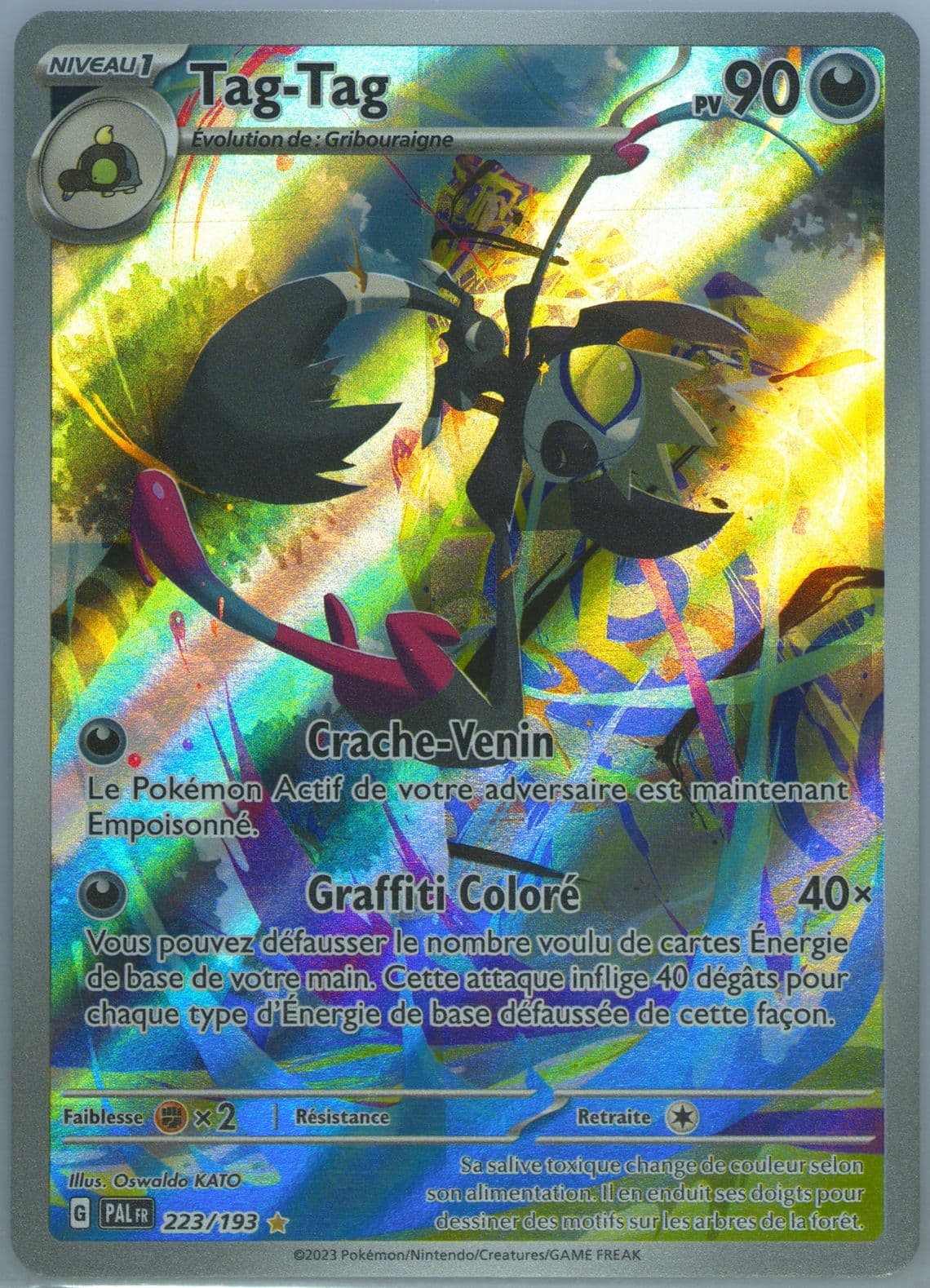 Grafaiai Illustration Rare (223) 2023 Pokemon French Pal FR-Paldea Evolved