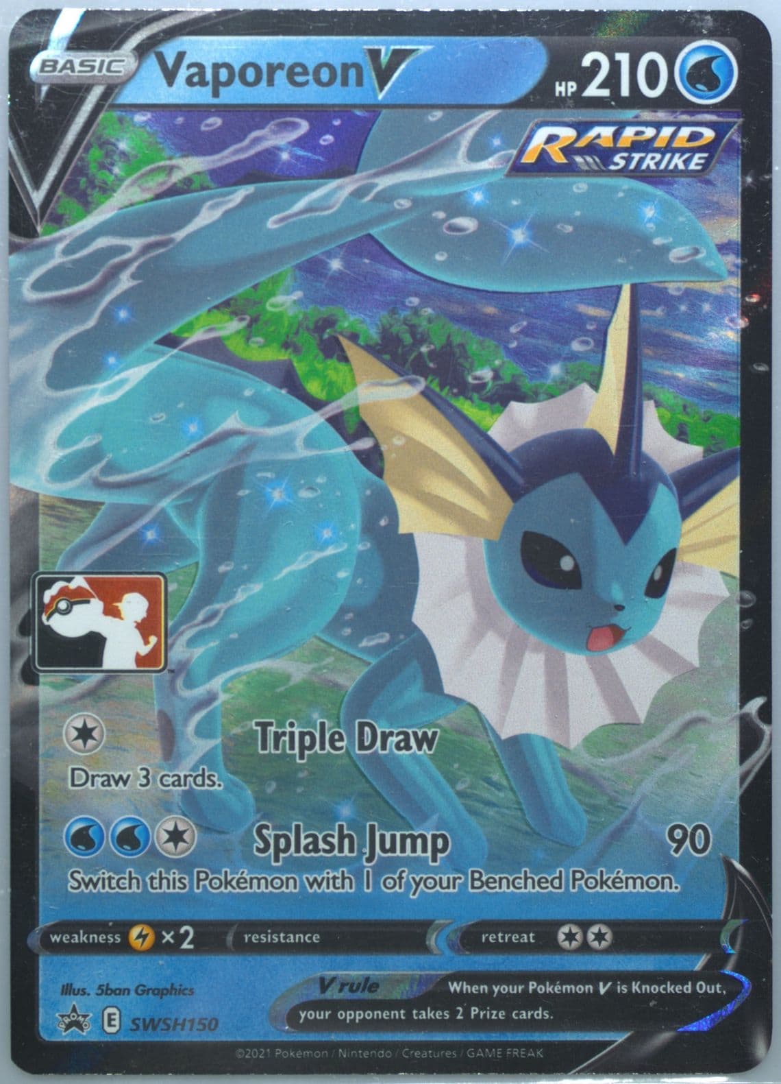 Vaporeon V (150) 2022-2023 Pokemon Play! Pokemon Prize Pack
