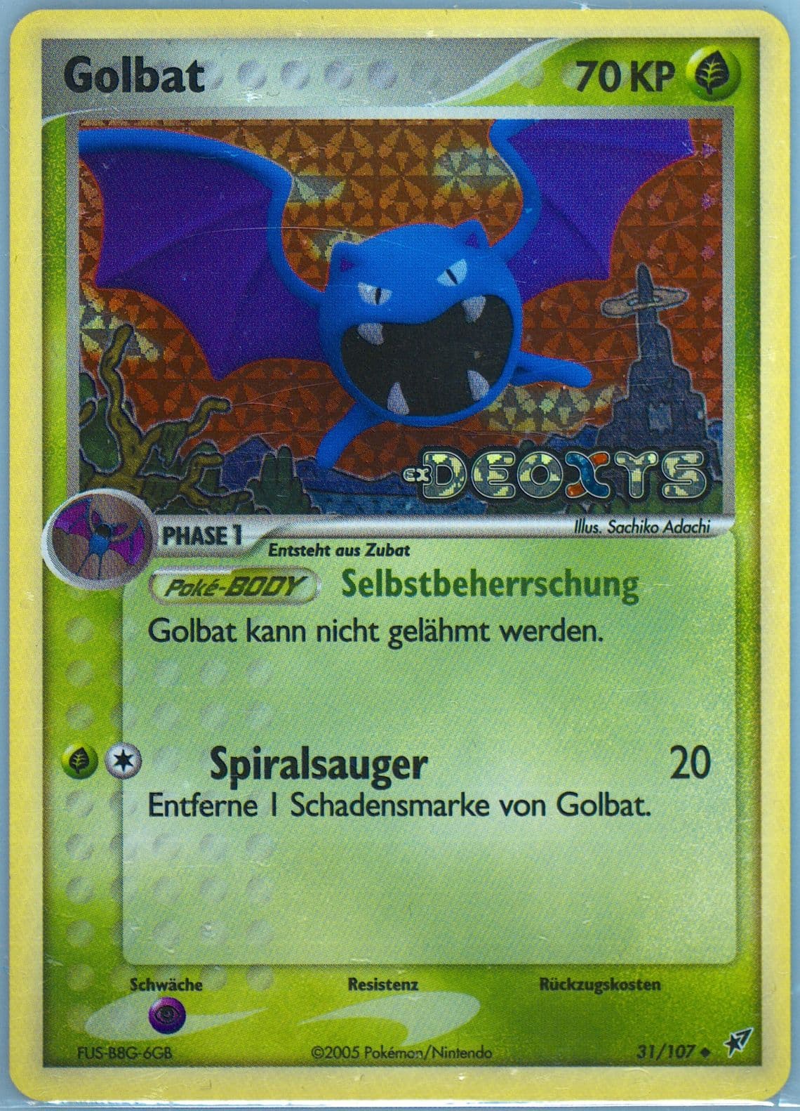 Golbat-Reverse Foil German (31) 2005 Pokemon EX Deoxys