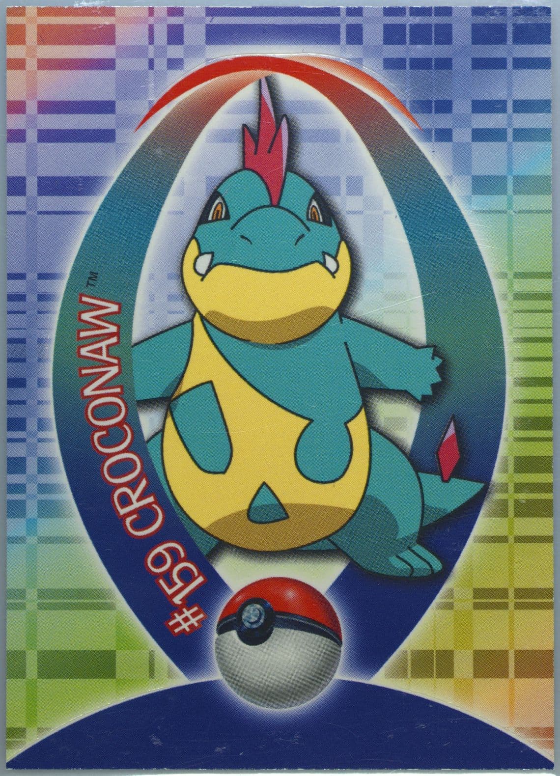 Croconaw (8) 2001 Topps Pokemon Johto Series 1 Sticker Cards