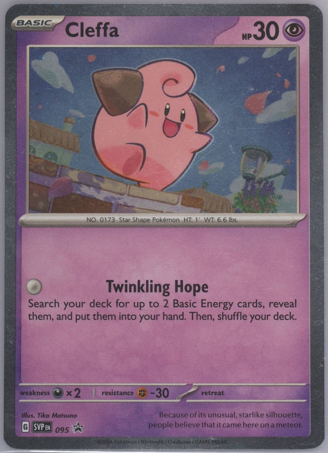 Cleffa Temporal Forces Three Pack Blister (095) 2024 Pokemon Svp EN-SV Black Star Promo