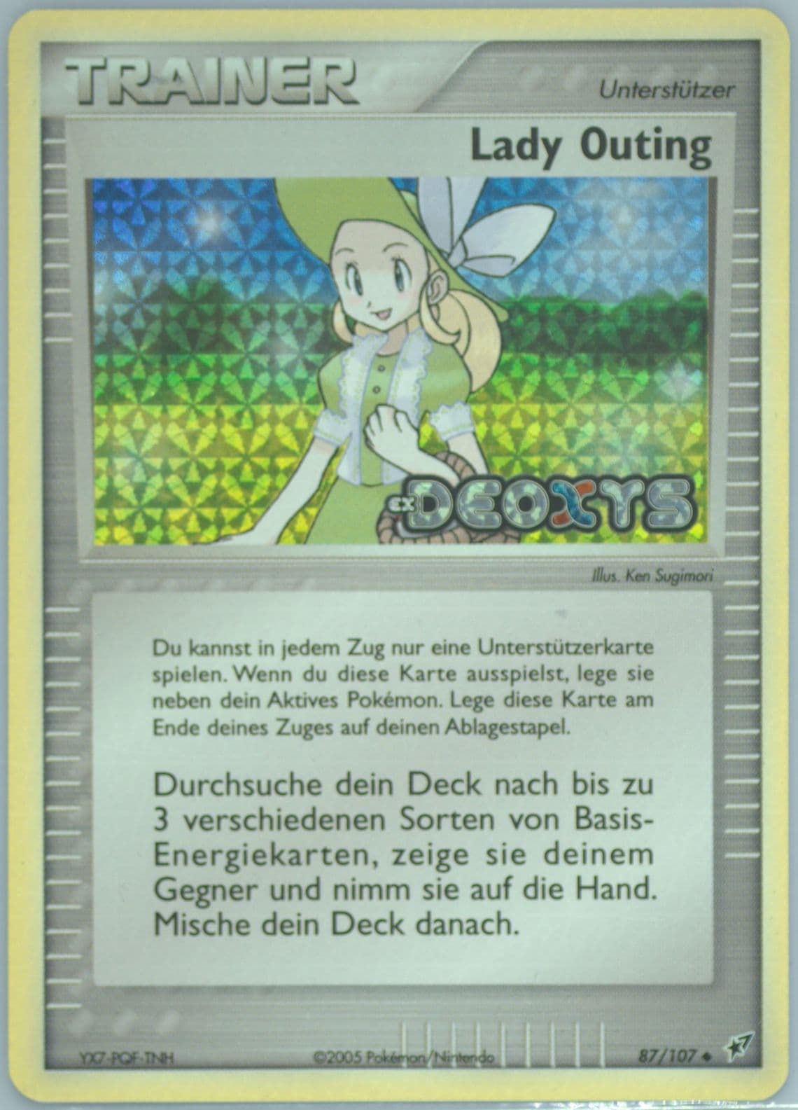 Lady Outing-Reverse Foil German (87) 2005 Pokemon EX Deoxys