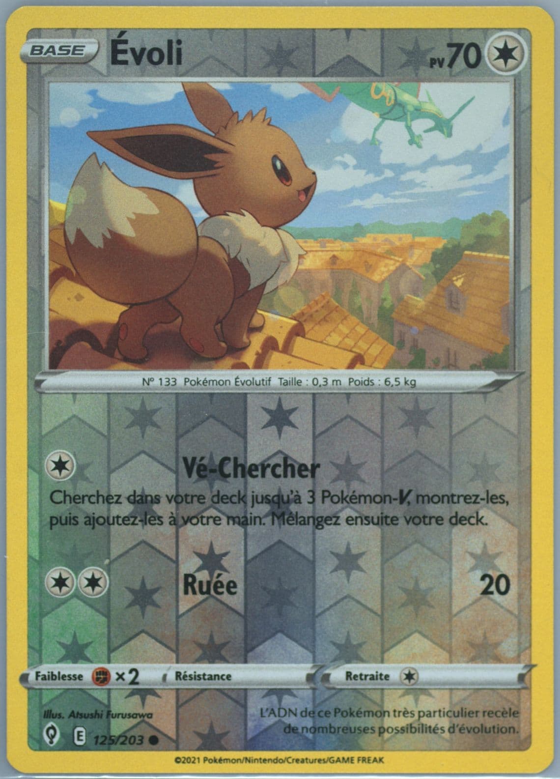 Evoli-Reverse Foil French (125) 2021 Pokemon Sword & Shield Evolving Skies