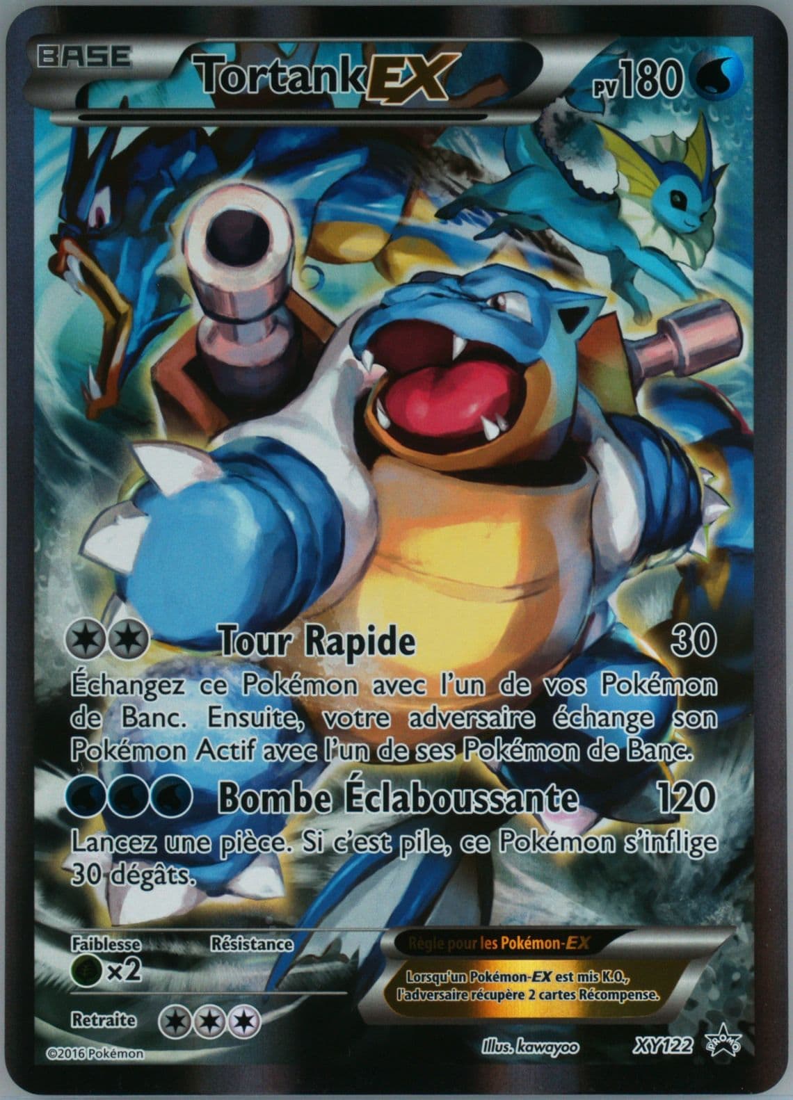 Full Art/Tortank EX Red & Blue Collection-Jumbo-French (XY122) 2016 Pokemon XY Black Star Promo