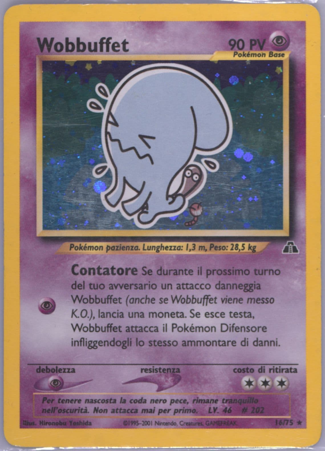 Wobbuffet-Holo Italian (16) 2001 Pokemon Neo Discovery