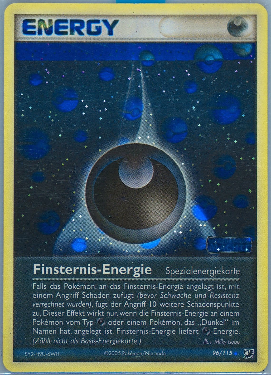Finsternis-Energie-Reverse Foil German (96) 2005 Pokemon EX Unseen Forces