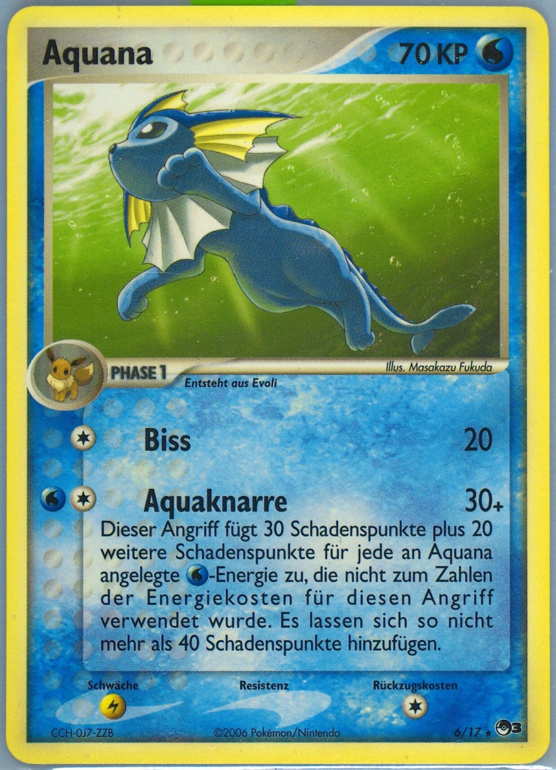Aquana German (6) 2006 Pokemon Pop Series 3