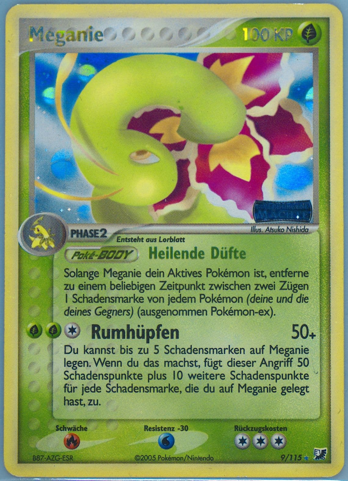 Meganie-Reverse Foil German (9) 2005 Pokemon EX Unseen Forces