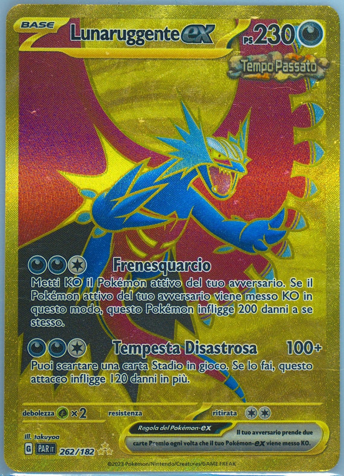 Roaring Moon EX Hyper Rare (262) 2023 Pokemon Italian Par It-Paradox Rift