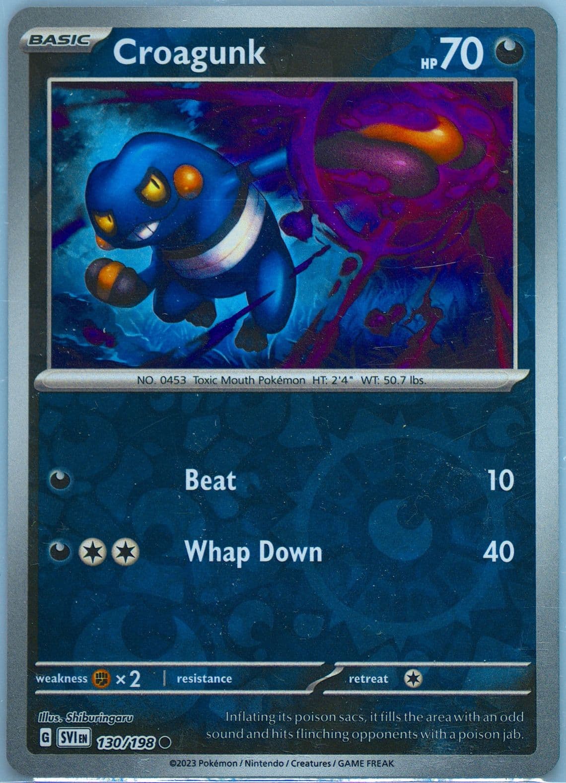 Croagunk Reverse Holo (130) 2023 Pokemon Svi EN-Scarlet & Violet