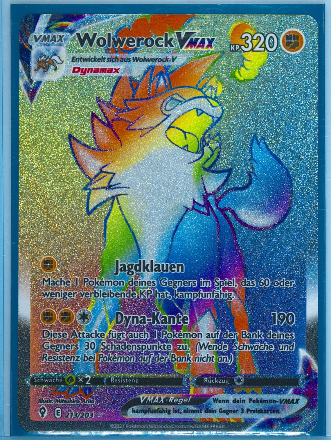 Full Art/Wolwerock Vmax German-Secret (213) 2021 Pokemon Sword & Shield Evolving Skies