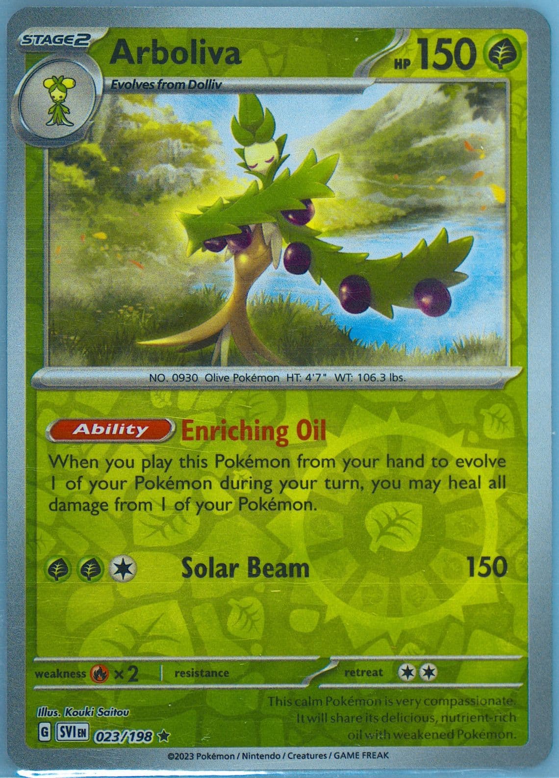 Arboliva Reverse Holo (023) 2023 Pokemon Svi EN-Scarlet & Violet