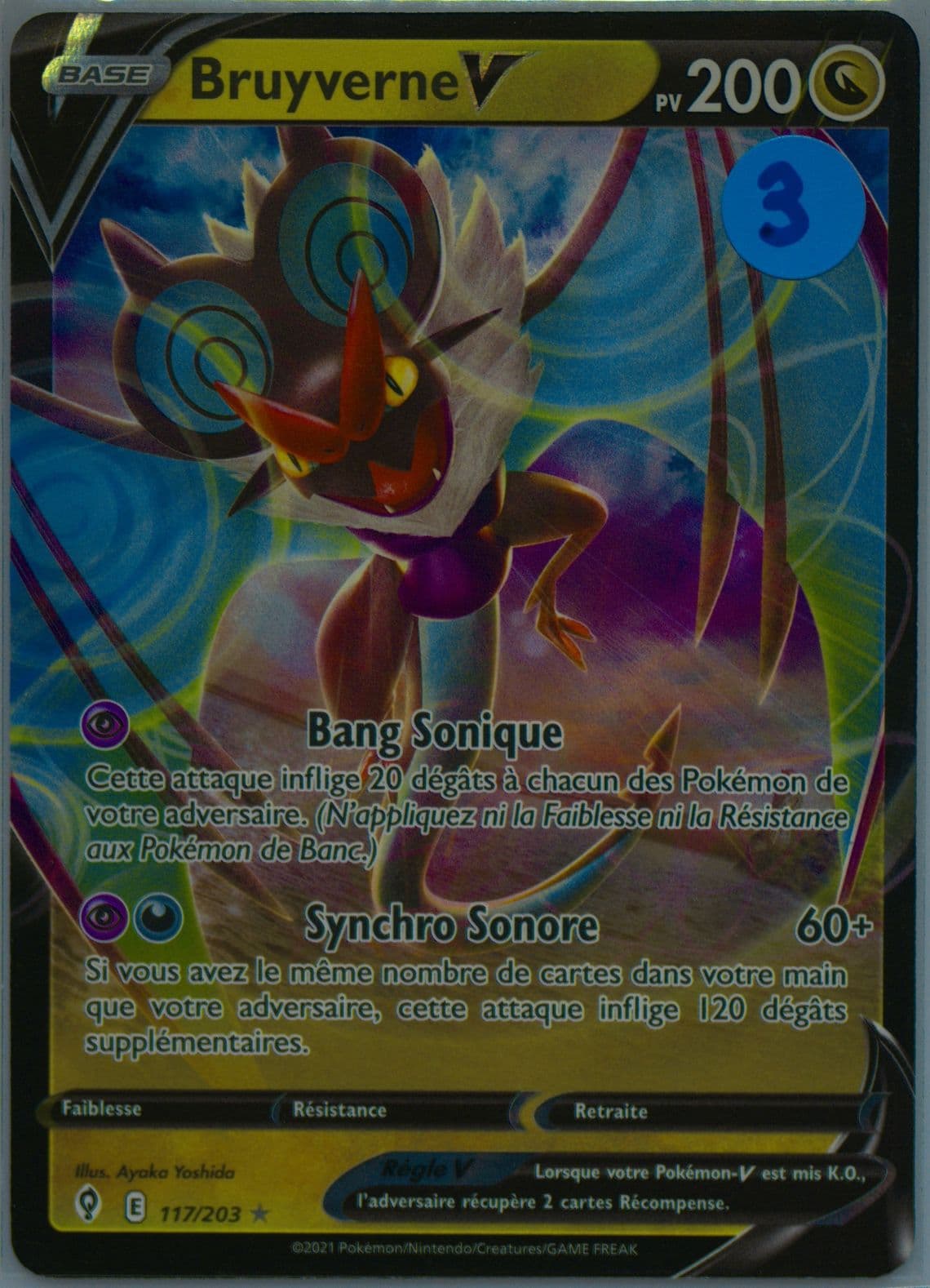 Bruyverne V French (117) 2021 Pokemon Sword & Shield Evolving Skies
