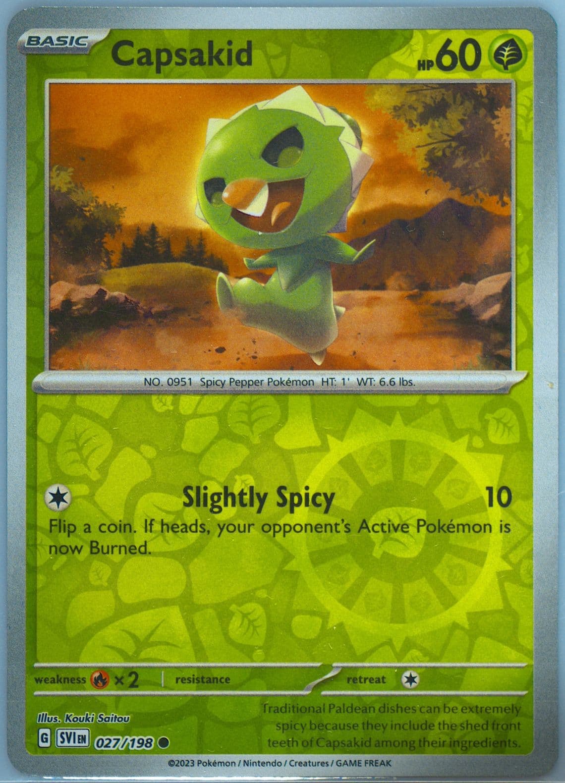 Capsakid Reverse Holo (027) 2023 Pokemon Svi EN-Scarlet & Violet