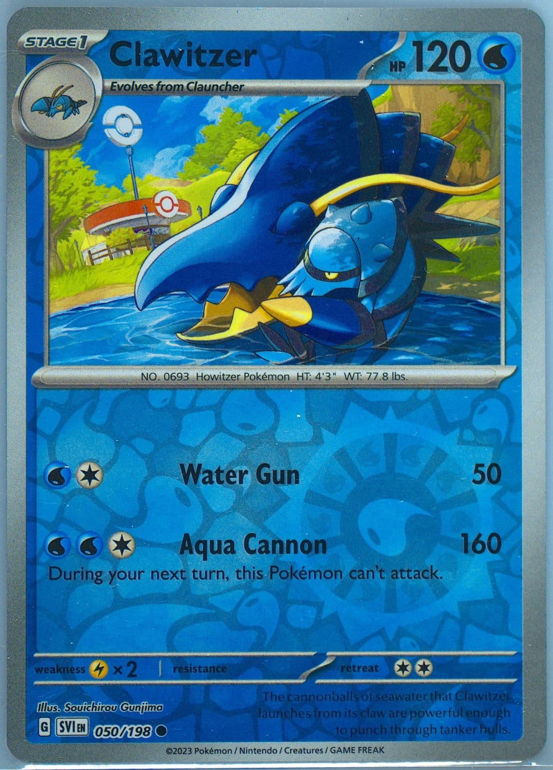 Clawitzer Reverse Holo (050) 2023 Pokemon Svi EN-Scarlet & Violet