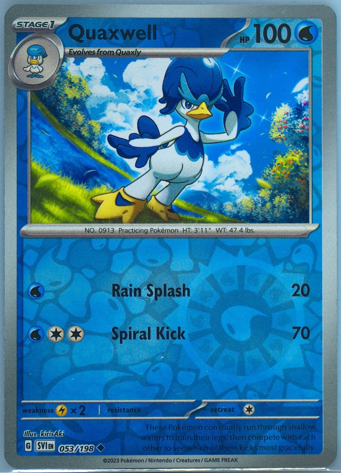 Quaxwell Reverse Holo (053) 2023 Pokemon Svi EN-Scarlet & Violet