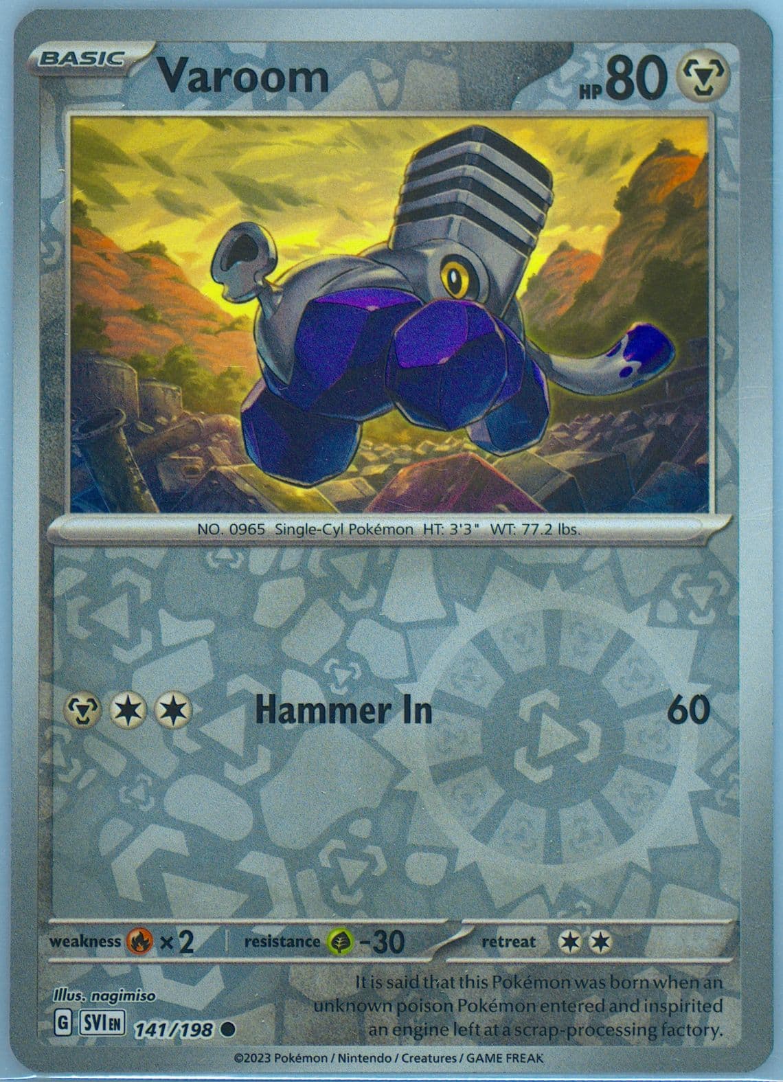 Varoom Reverse Holo (141) 2023 Pokemon Svi EN-Scarlet & Violet